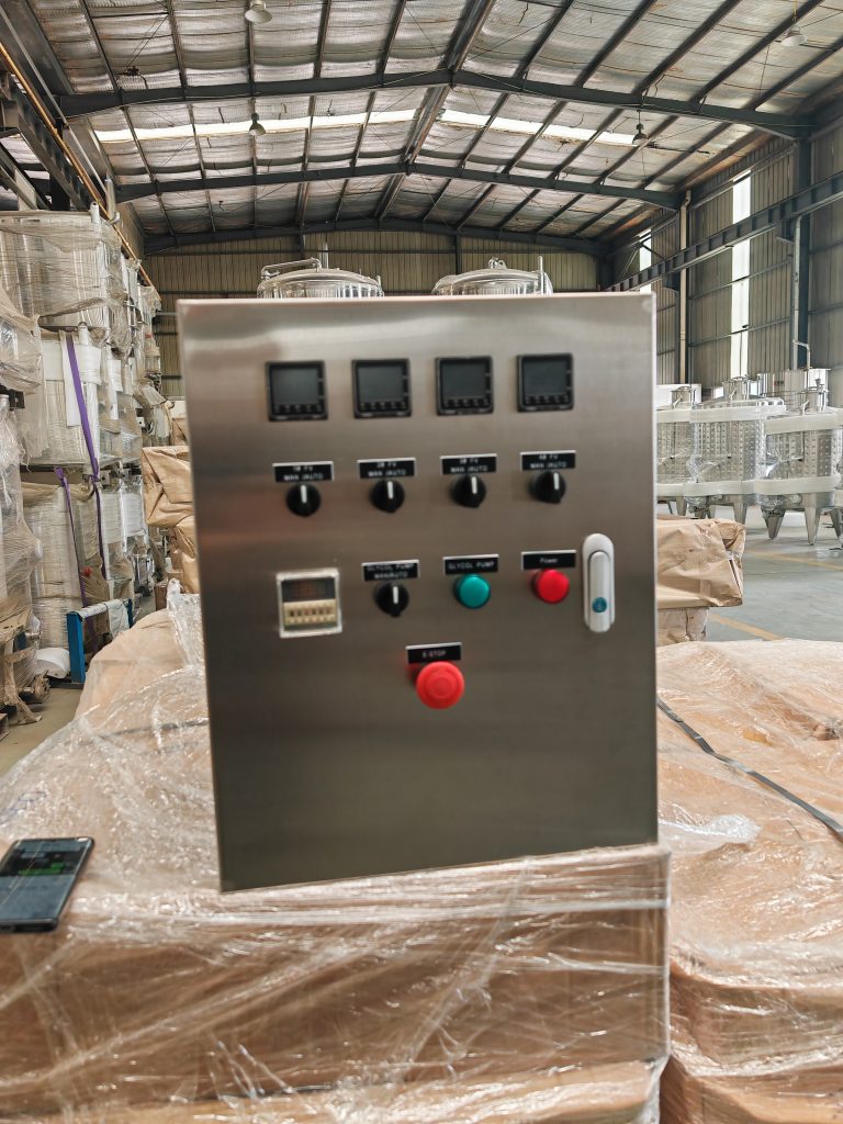 control panel for beer fermentation tanks